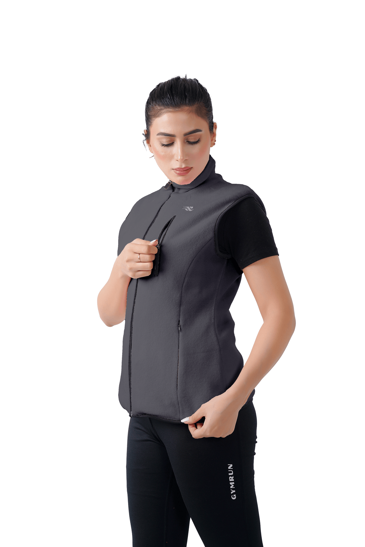 Chill Wave Polar Vest - Charcoal