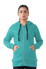 Plush Zippered Hoodie - Teal
