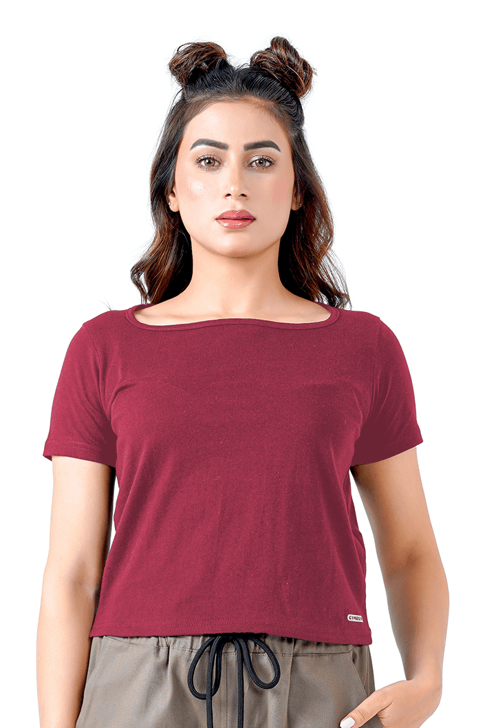Open Aura Top - Maroon