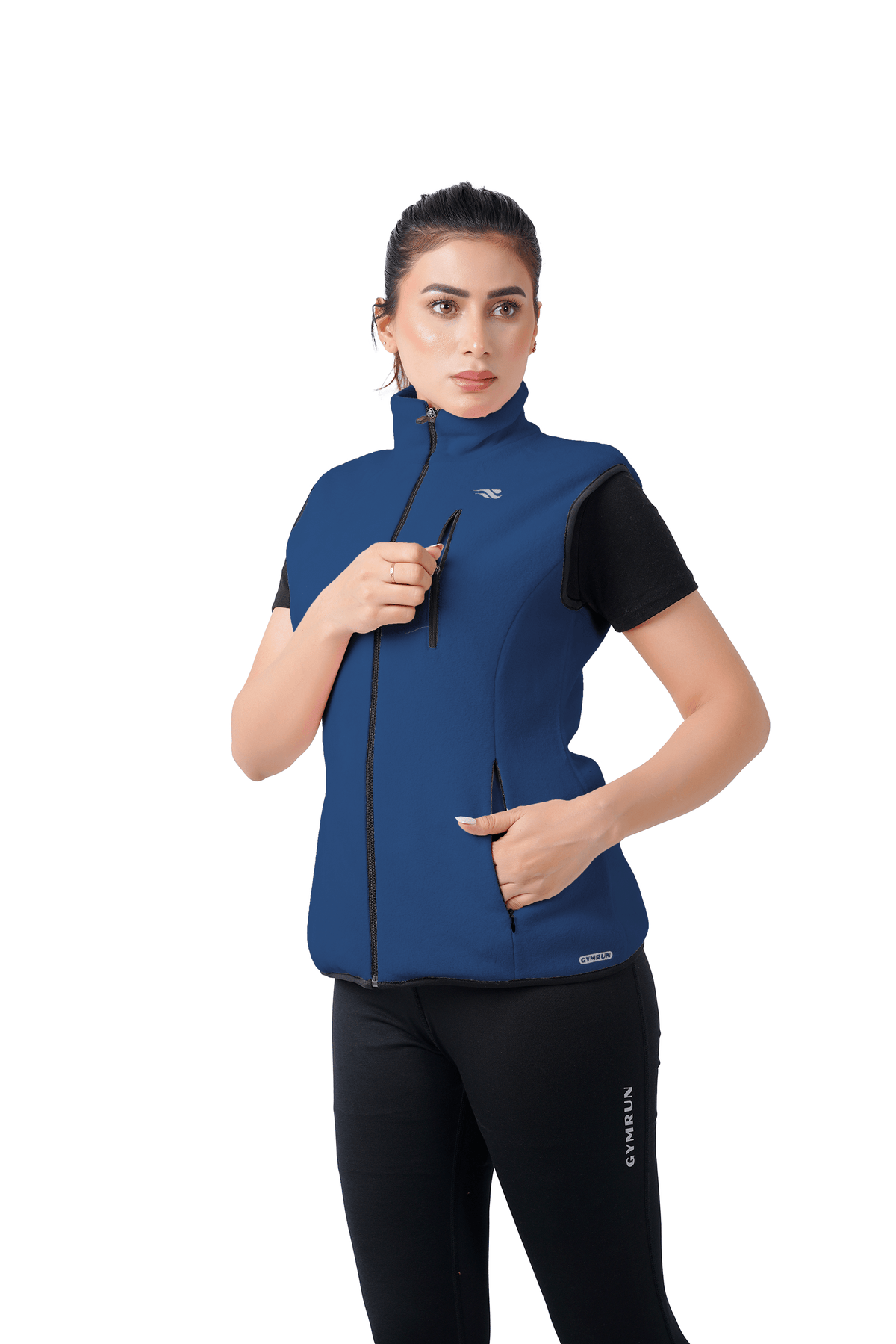 Chill Wave Polar Vest - Navy