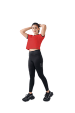 Warm Vibes Crop - Red