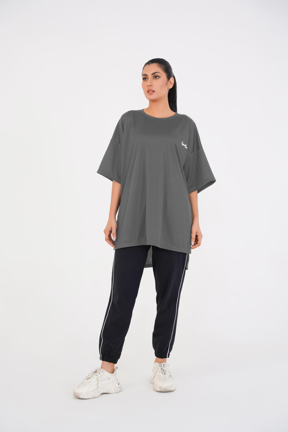 Oversized Modest T-shirt - Gray