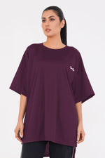 Oversized Modest T-shirt - Deep Plum