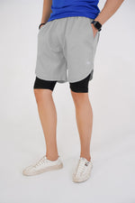 Elite Grid Dual Short - Grey