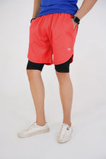 Elite Grid Dual Short - Red