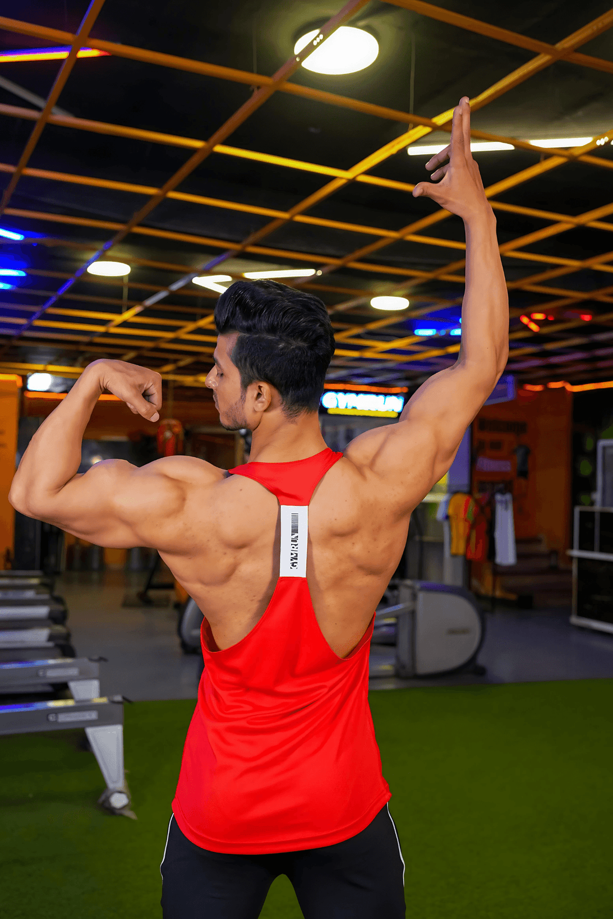 Iconic Training Stringer Red - GYMRUN Activewear
