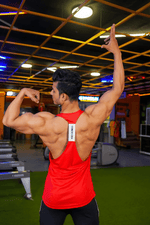 Iconic Training Stringer Red - GYMRUN Activewear