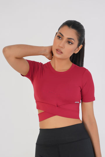 Cropped Wrap Tee