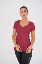 Blooming Top - Maroon