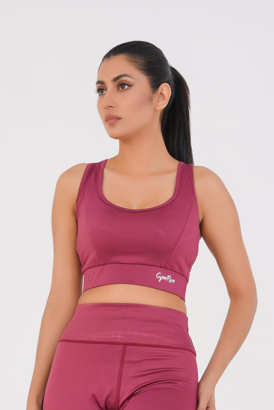 Ladies Basic Performance Sports Bra - Deep Plum