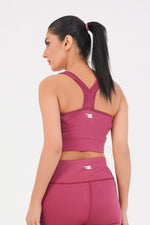 Ladies Basic Performance Sports Bra - Deep Plum