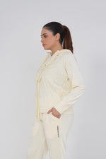 Rib Lounging Hoodie -Off White