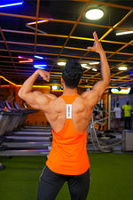 Iconic Training Stringer - Orange - GYMRUN Activewear