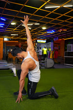 Iconic Training Stringer - White - GYMRUN Activewear