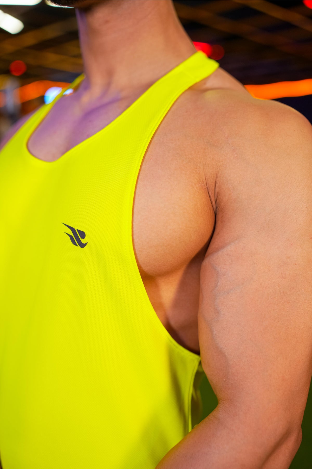 Iconic Training Stringer - Yellow - GYMRUN Activewear