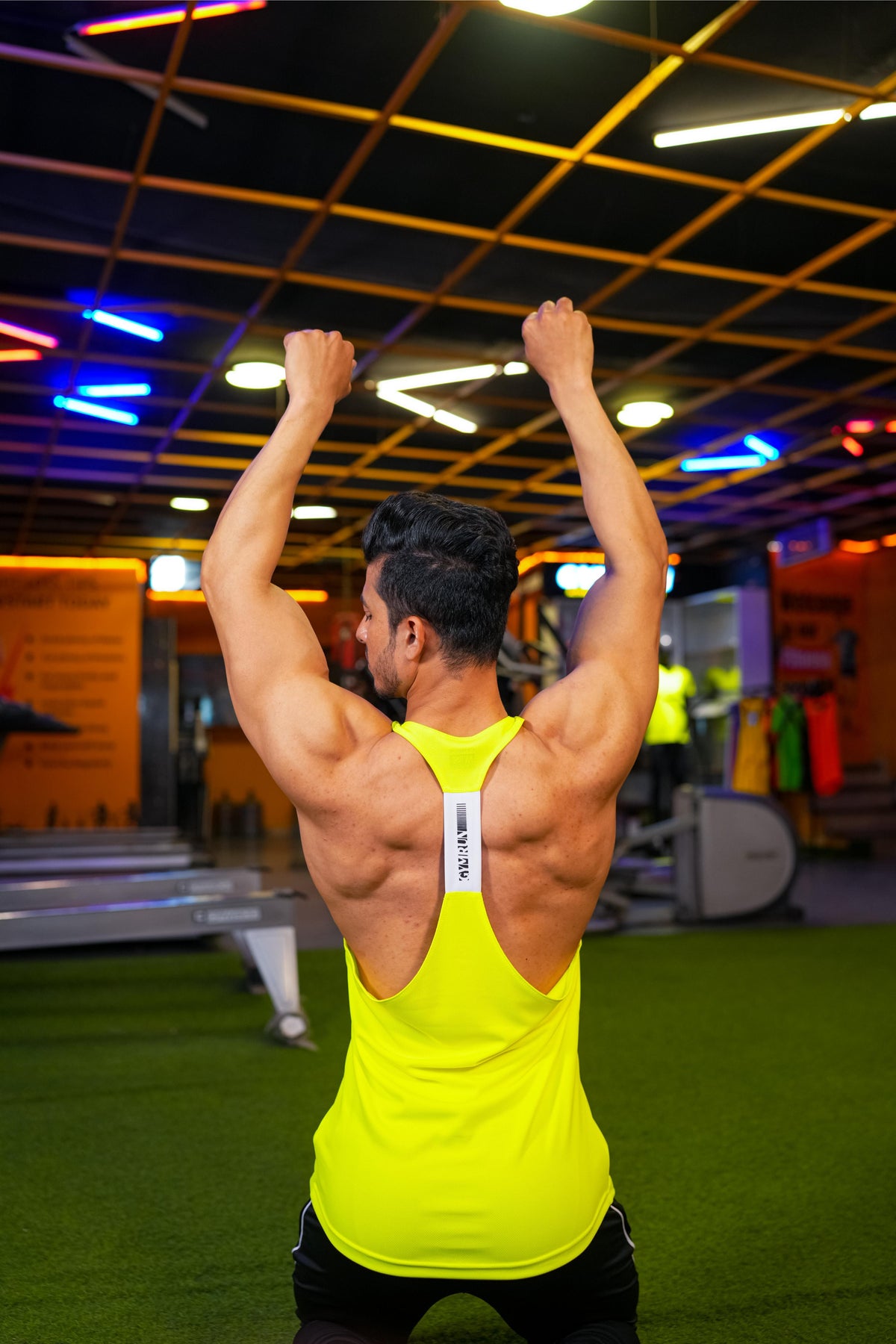 Iconic Training Stringer - Yellow - GYMRUN Activewear