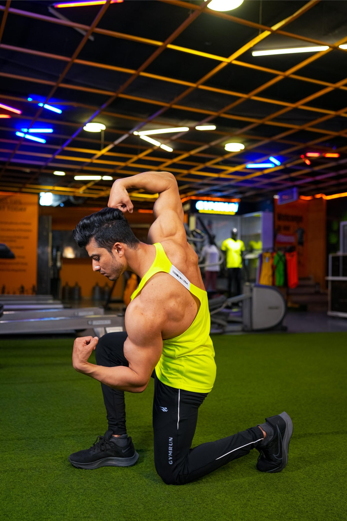 Iconic Training Stringer - Yellow - GYMRUN Activewear