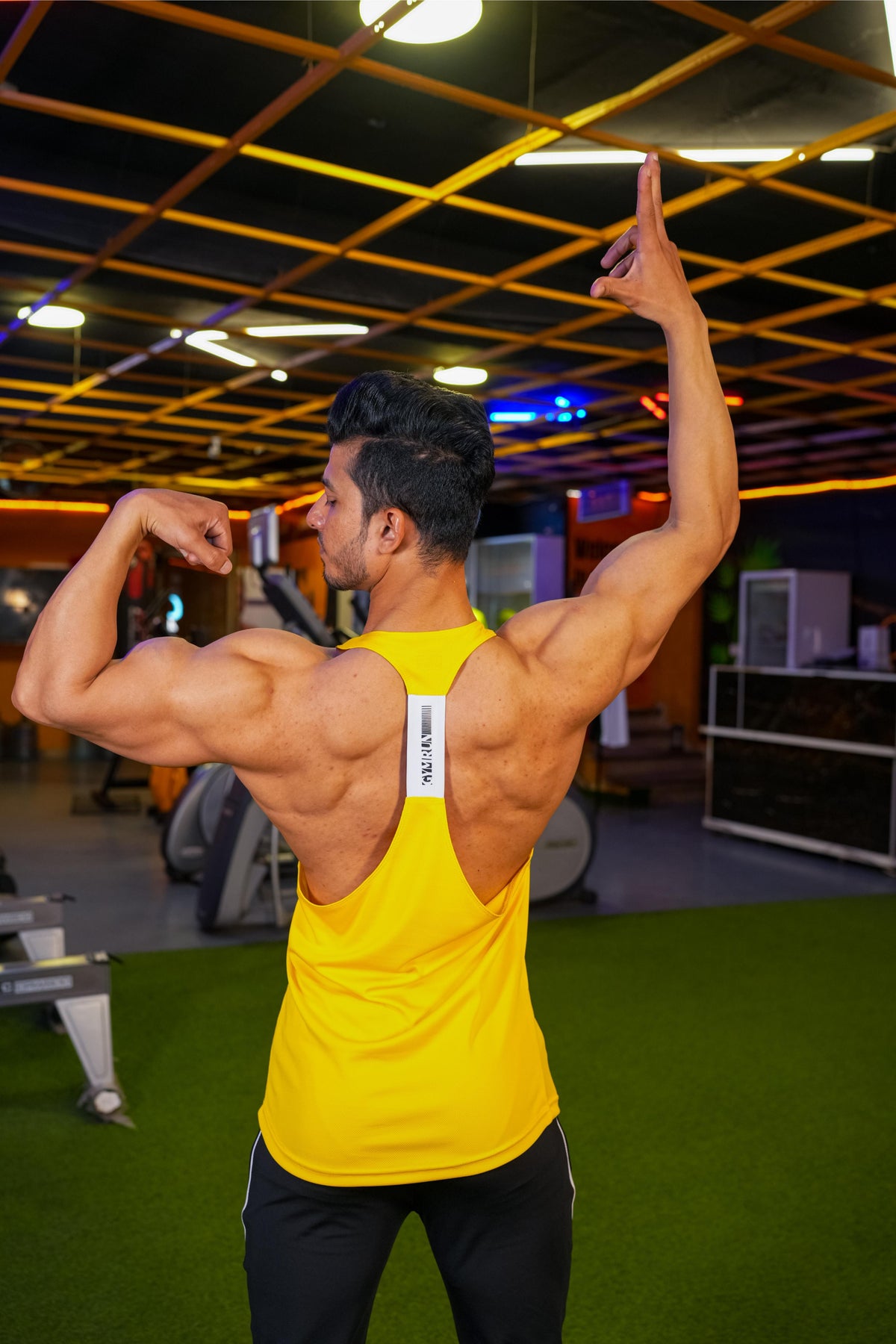 Iconic Training Stringer - Mustard Yellow - GYMRUN Activewear
