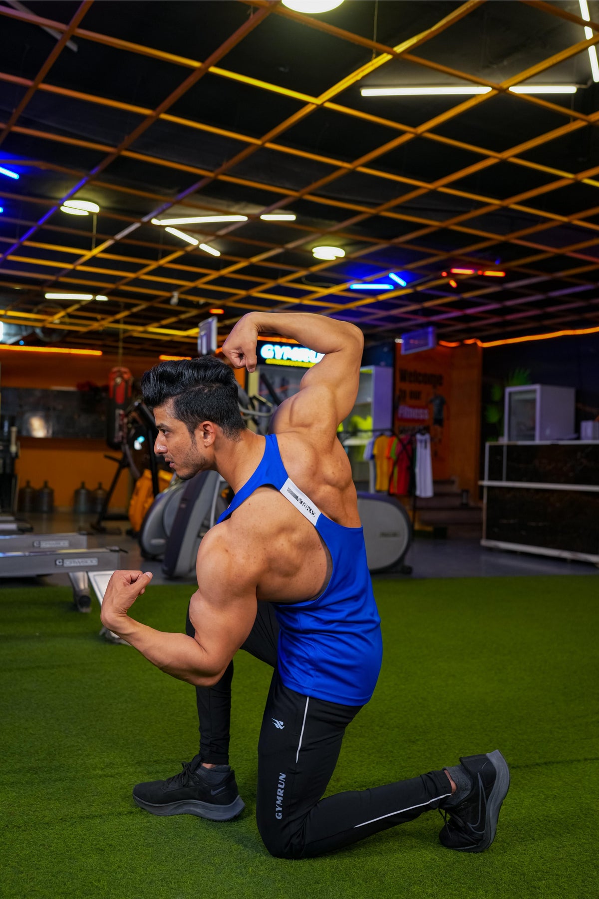 Iconic Training Stringer - Royal Blue - GYMRUN Activewear
