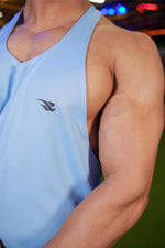Iconic Training Stringer - Aqua Blue - GYMRUN Activewear