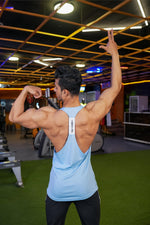 Iconic Training Stringer - Aqua Blue - GYMRUN Activewear