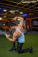 Iconic Training Stringer - Aqua Blue - GYMRUN Activewear