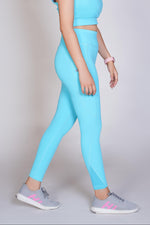 Flexi – Fit Mesh Sports (Sports Bra + Legging) with Pocket - Blue