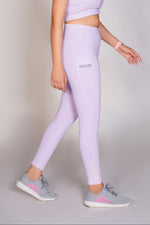Flexi – Fit Mesh Sports Legging with Pocket - Voilet