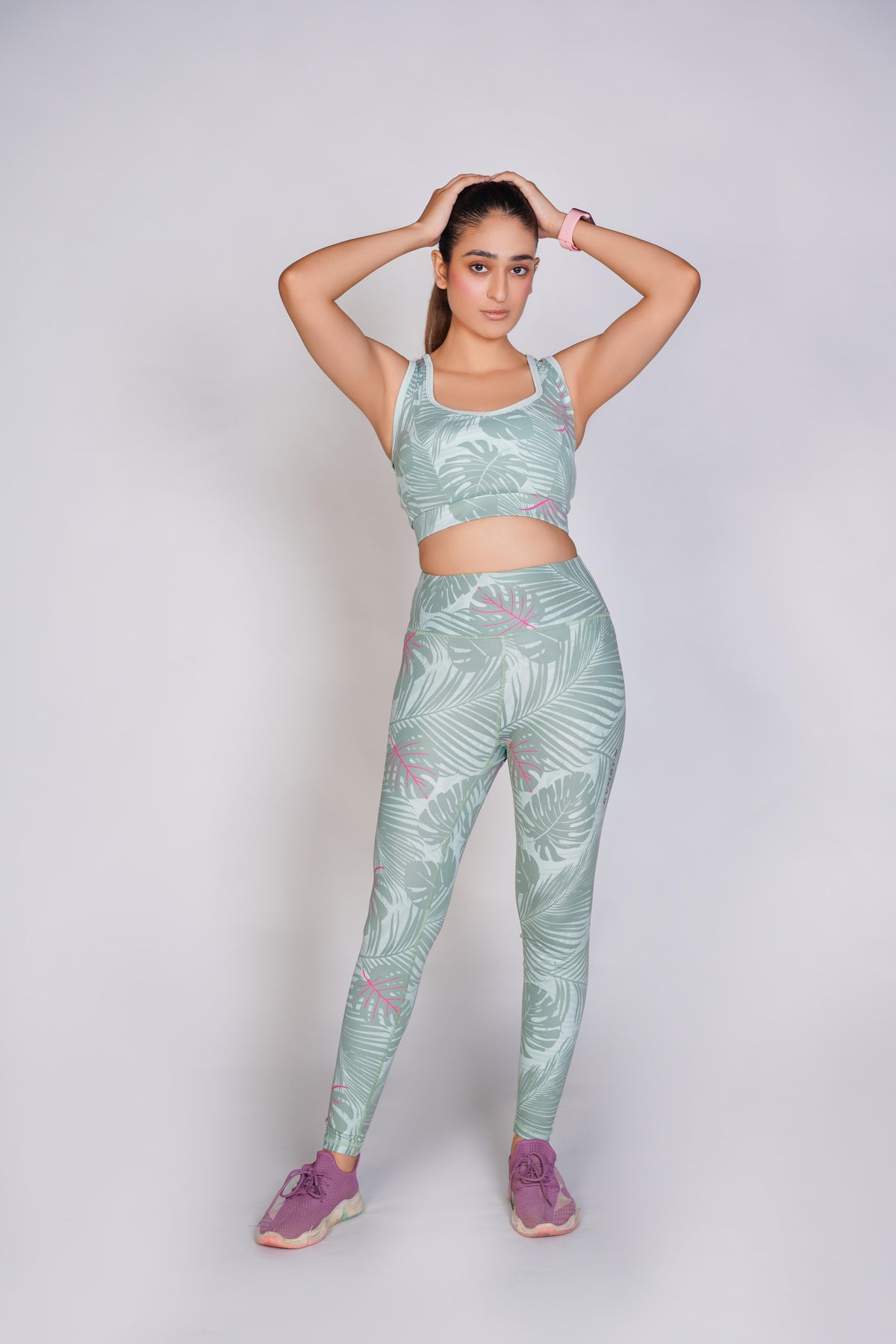 Pro-Fit Sublimated Sports (Sports Bra + Legging)- White