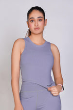 Supreme Padded Ribbed Crop Top - Lavendor