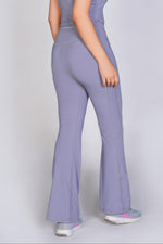 Supreme Bell Bottom Ribbed Leggings - Lavendor