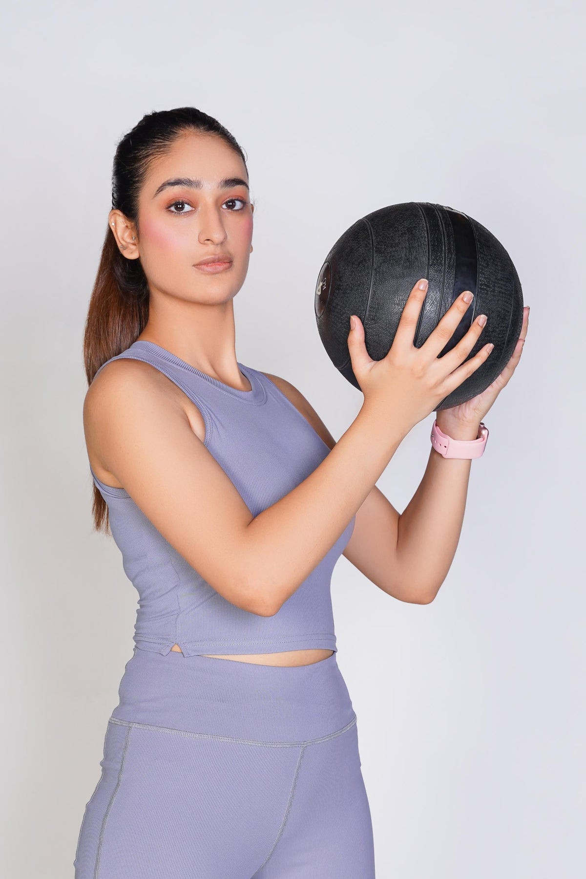 Supreme Padded Ribbed Crop Top - Lavendor