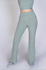 Supreme Bell Bottom Ribbed Leggings - Pistachio