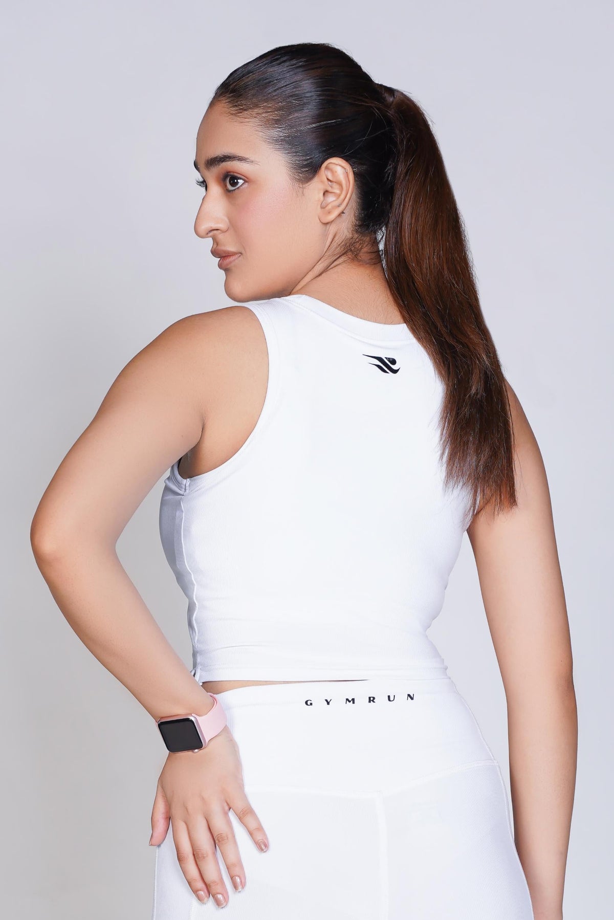 Supreme Padded Ribbed Crop Top - White