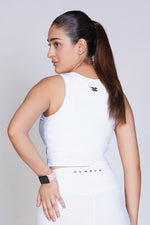 Supreme Padded Ribbed Crop Top - White