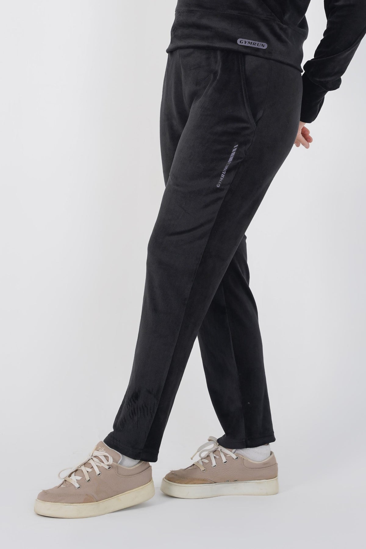 Ribbed velvet Trouser-Black
