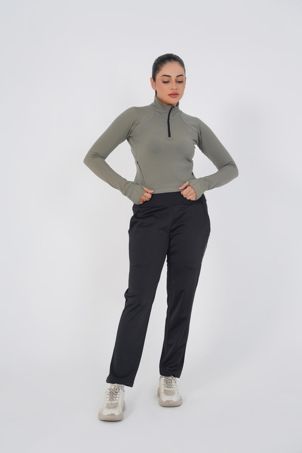 Vital Cropped Jacket Half zipper - Grey