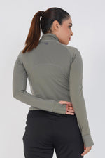 Vital Cropped Jacket Half zipper - Grey