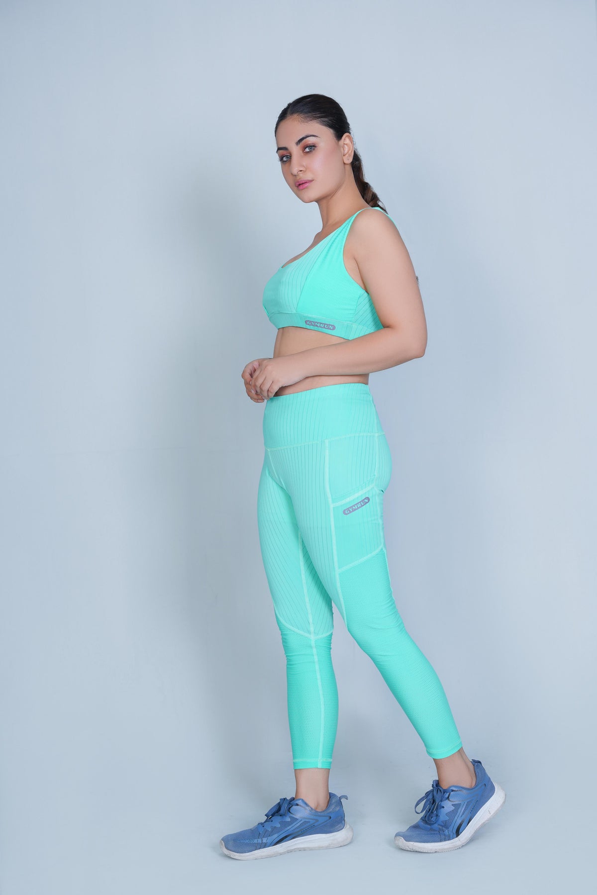 Classic Vent Set- Blue (Sports Bra + Legging)