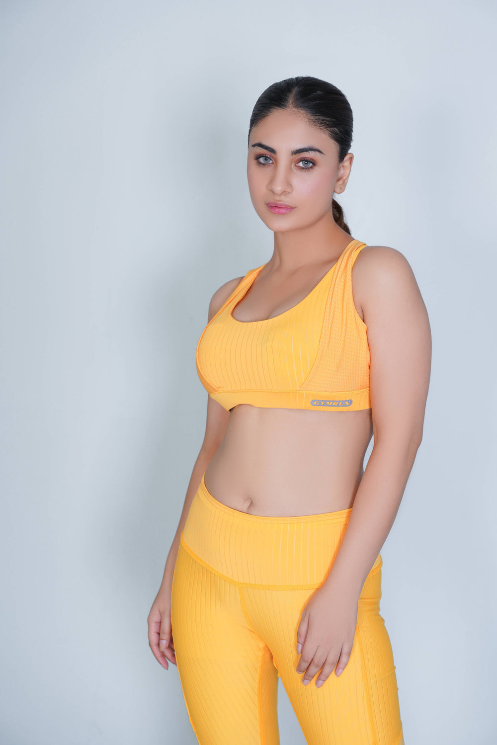 Classic Vent Set - Yellow (Sports Bra + Legging)
