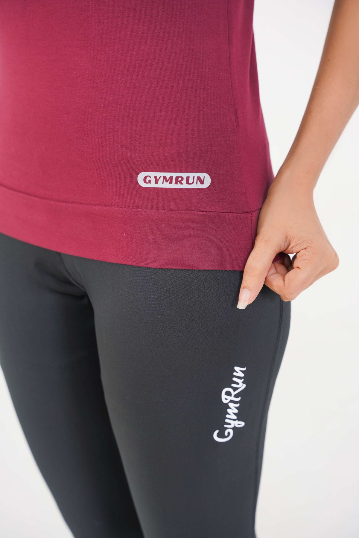 Ridge Open Shoulder Tee - Maroon