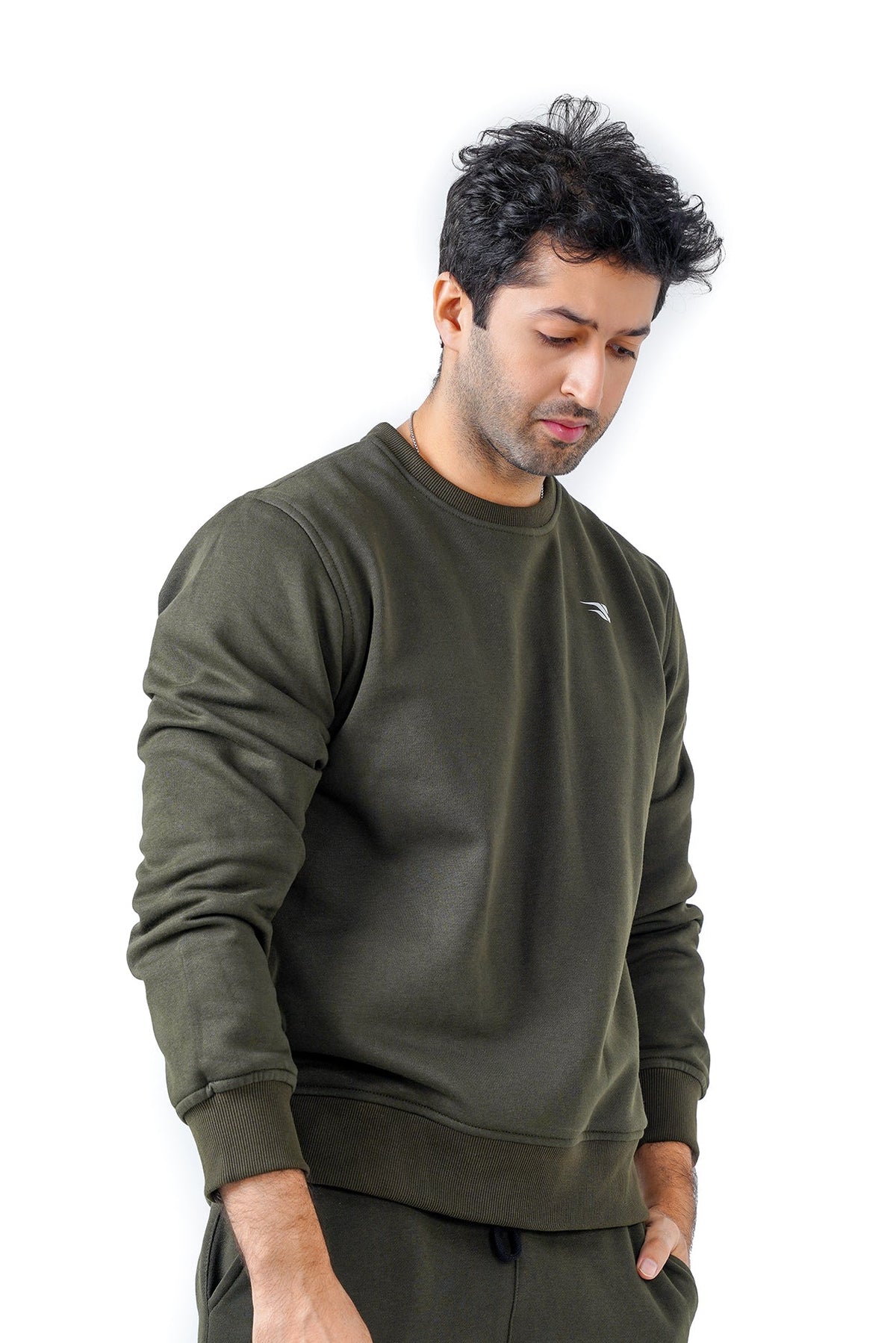 Lounge Ease Fleece Pullover - Olive