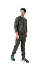 Lounge Ease Fleece Pullover - Olive