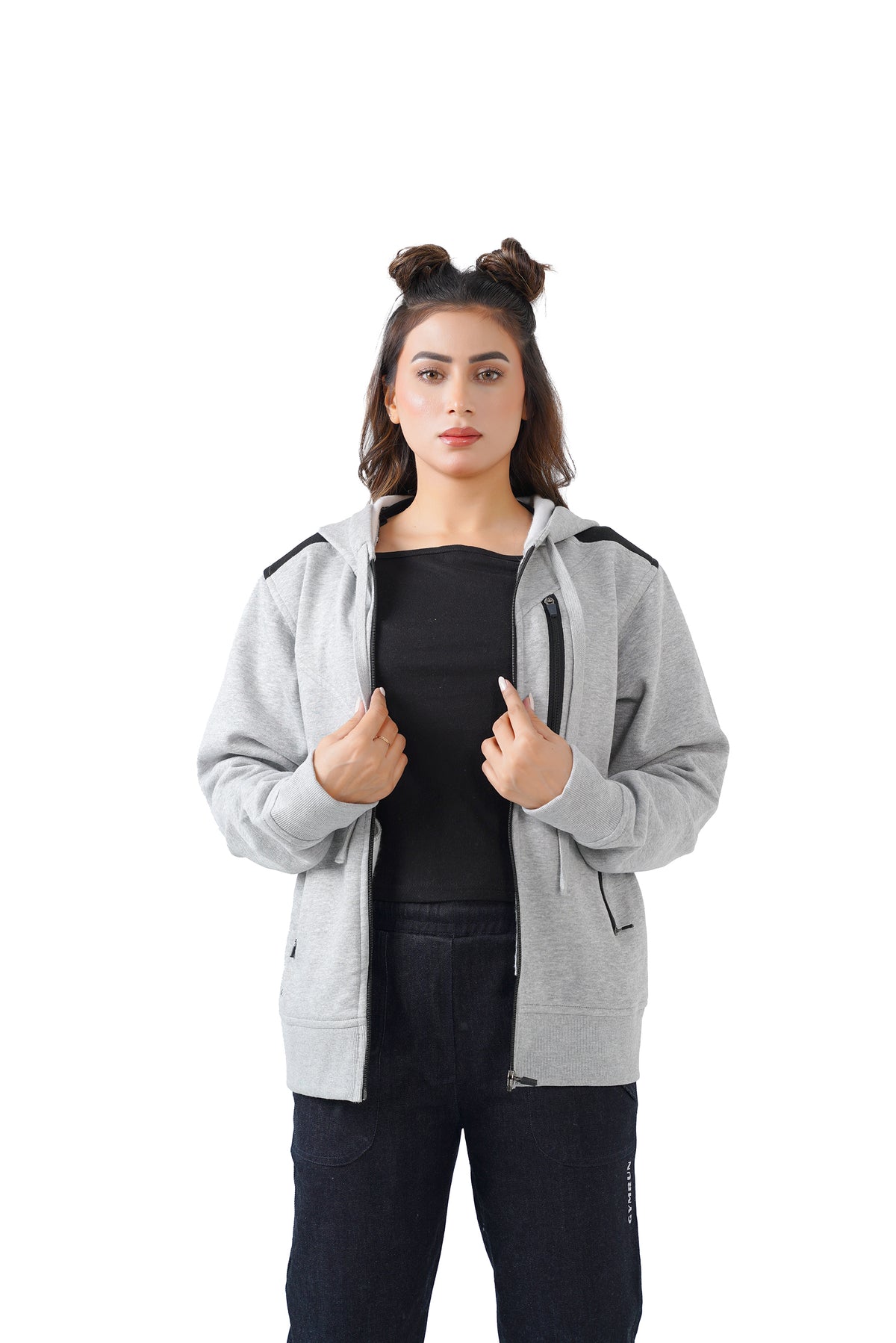 Zippered Comfort Jacket - Heather Grey