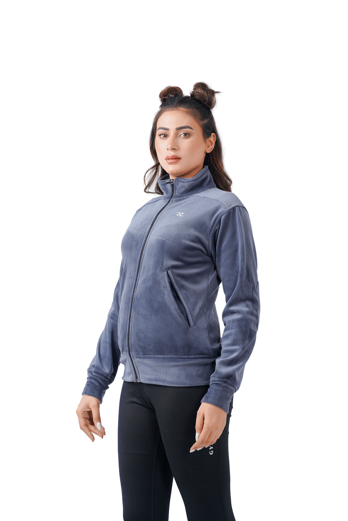 Velvet Ridge Cord Jacket - Grey