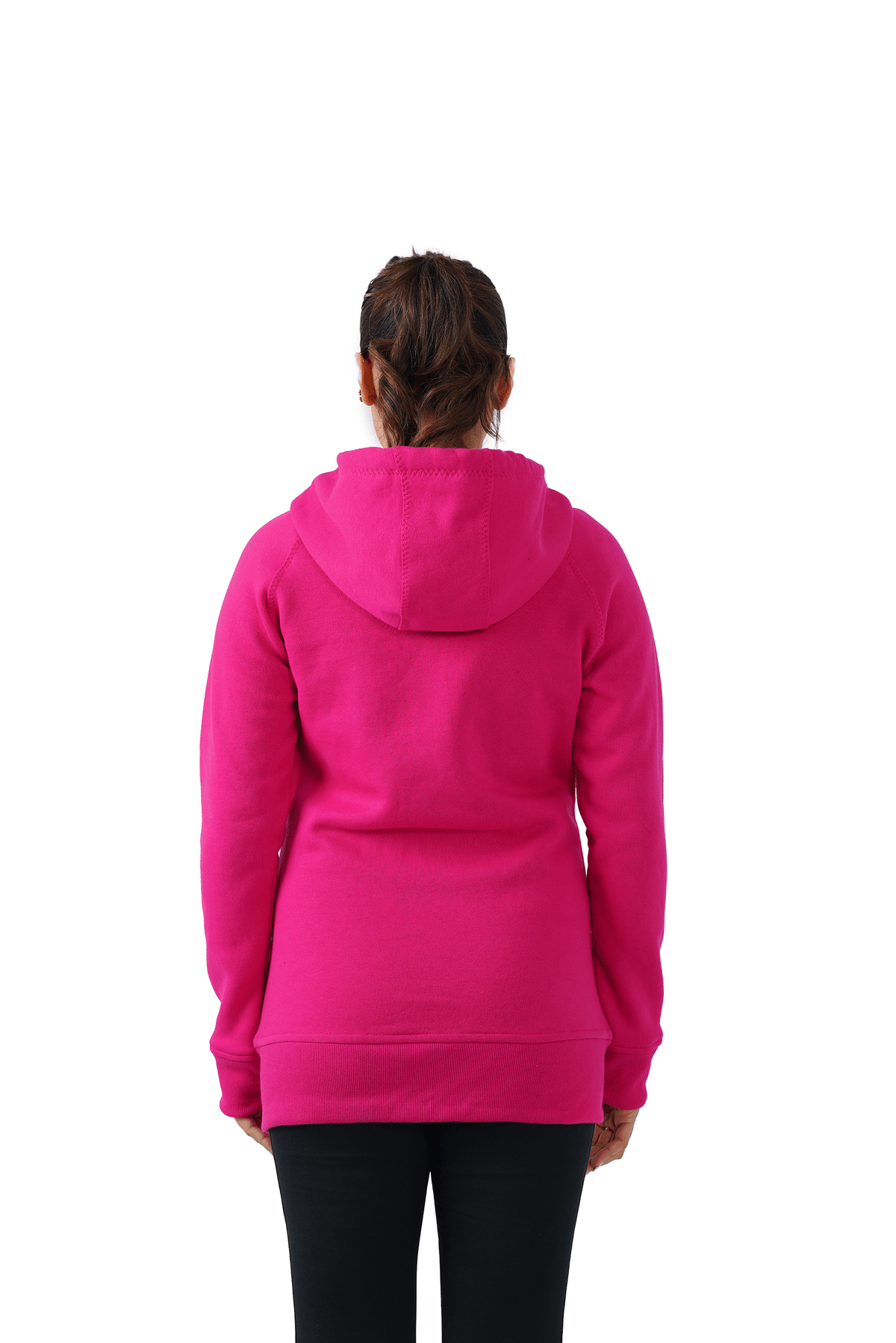 Plush Zippered Hoodie - Pink