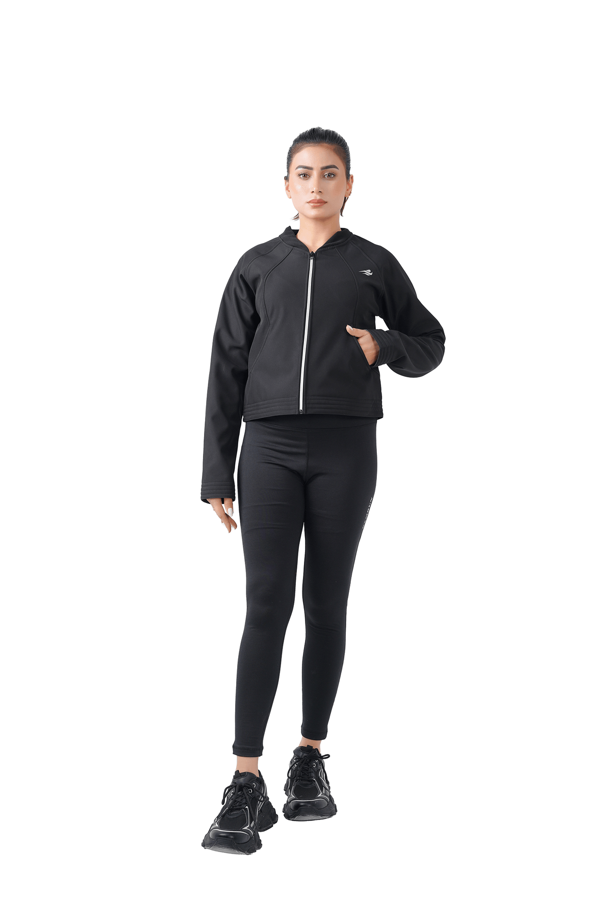 Frost Nest Cropped Jacket - Black