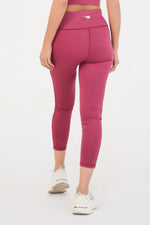 Ladies Basic Performance Leggings - Deep Plum