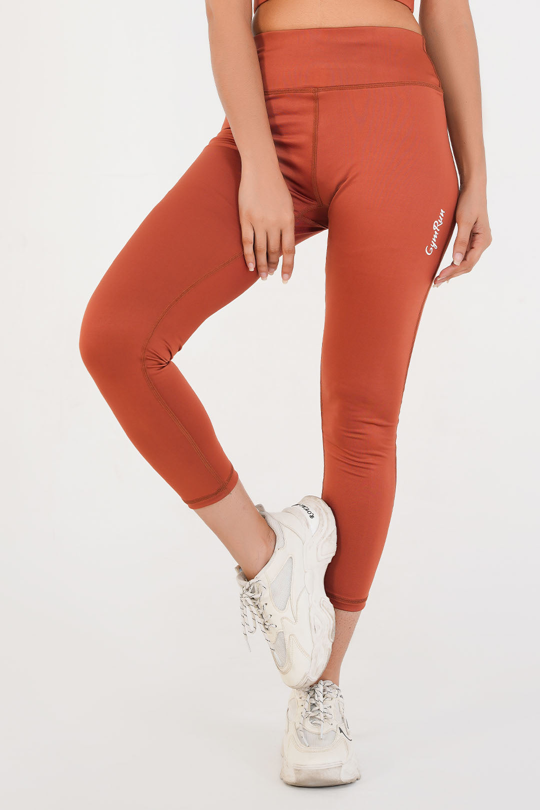 Ladies Basic Performance Leggings - Intense Rust