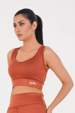Ladies Basic Performance Sports Bra - Intense Rust